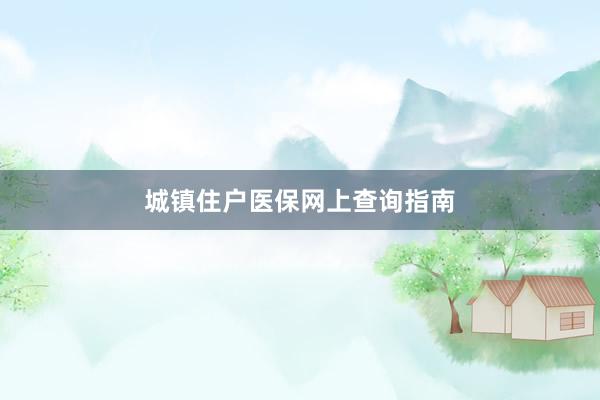 城镇住户医保网上查询指南