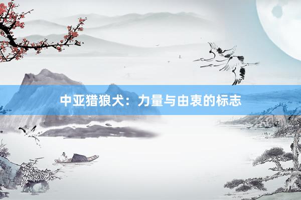 中亚猎狼犬：力量与由衷的标志